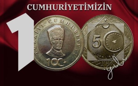 Cumhuriyet'in 100. yılına özel hatıra parası