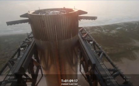 SpaceX'in Starship roketi beşinci test uçuşunda başarılı iniş yaptı