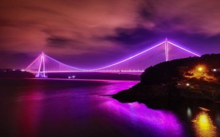 Meme kanserine dikkat çekmek için köprüler ışıklandırıldı