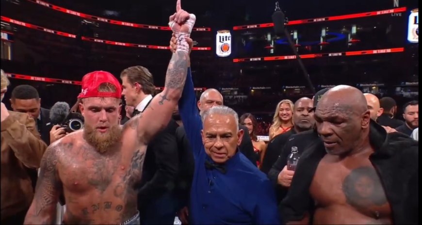 Tarihi boks maçında Jake Paul, Mike Tyson'ı yendi